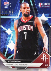 2025 Topps Now Kevin Durant #AS7 Platinum Member Stamp 2026 NBA All Star 16th Selection Houston Rockets Basketball Card