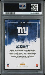 Graded 2025 Panini Phoenix Jaxson Dart #14 Color Blast Rookie RC Football Card PSA 10 Gem Mint