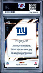 Graded 2025 Panini Select Jaxson Dart #293 /99 Blue Prizm Rookie RC Football Card PSA 10 Gem Mint