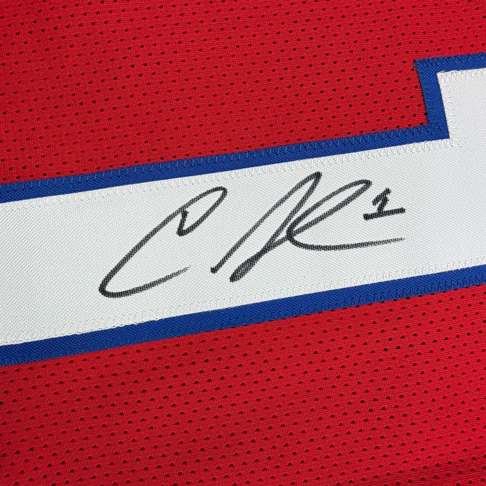 Autographed/Signed Curtis Samuel Buffalo Red Football Jersey Beckett BAS COA