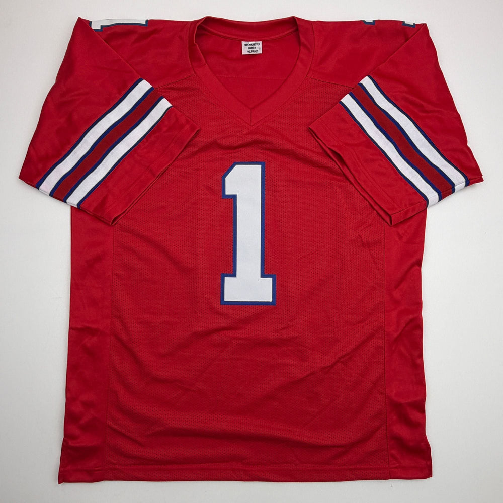Autographed/Signed Curtis Samuel Buffalo Red Football Jersey Beckett BAS COA