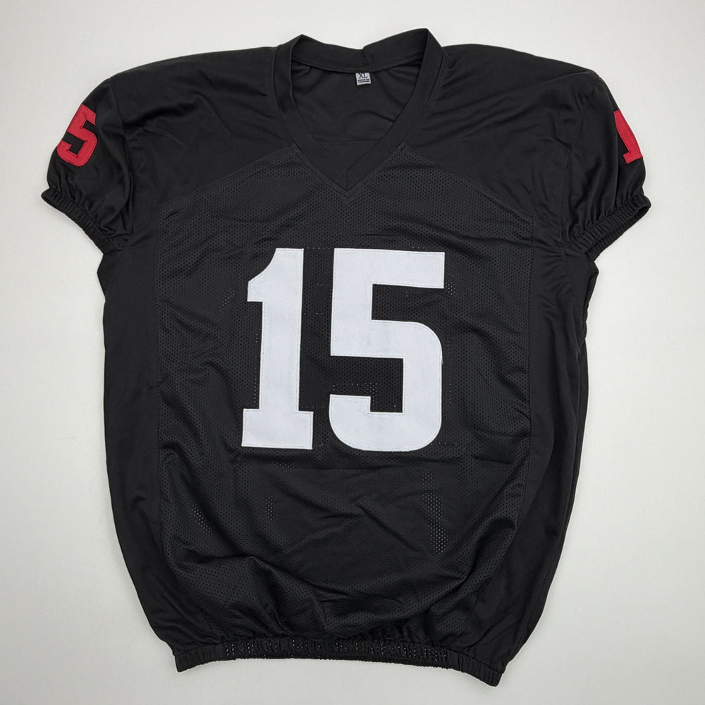 Autographed/Signed Fernando Mendoza Indiana Black College Football Jersey Beckett BAS COA