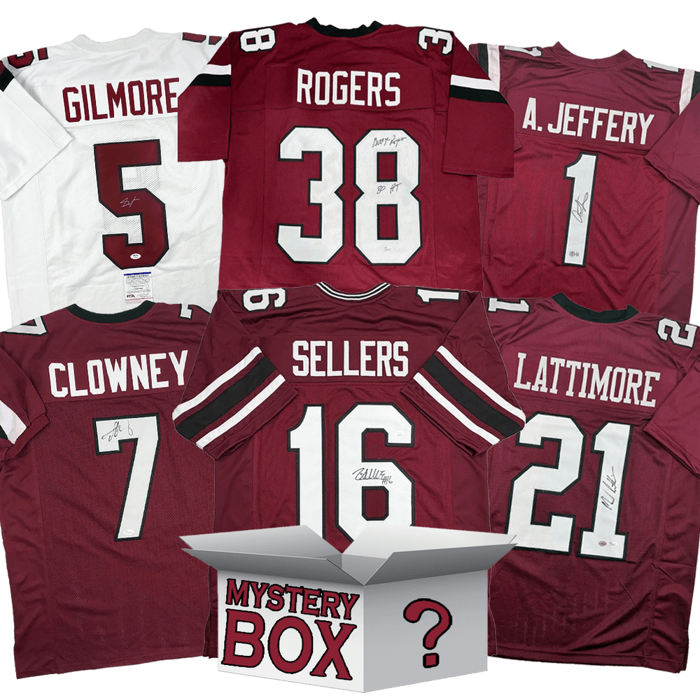 Autographed/Signed University of South Carolina College Football Jersey Mystery Box with PSA JSA or Beckett COA