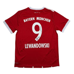 Autographed/Signed Robert Lewandowski Bayern Munich Red Soccer Futbol Jersey Beckett BAS COA