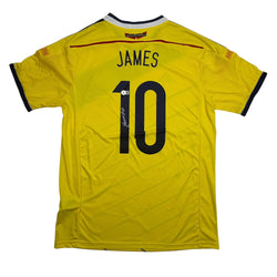 Autographed/Signed James Rodriguez Columbia Yellow Soccer Futbol Jersey Beckett BAS COA