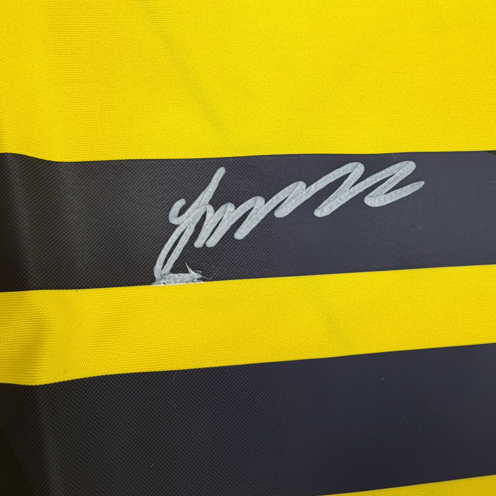 Autographed/Signed James Rodriguez Columbia Yellow Soccer Futbol Jersey Beckett BAS COA