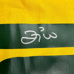 Autographed/Signed Zico Brazil Yellow Soccer Futbol Jersey Beckett BAS COA