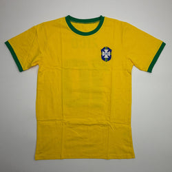 Autographed/Signed Zico Brazil Yellow Soccer Futbol Jersey Beckett BAS COA