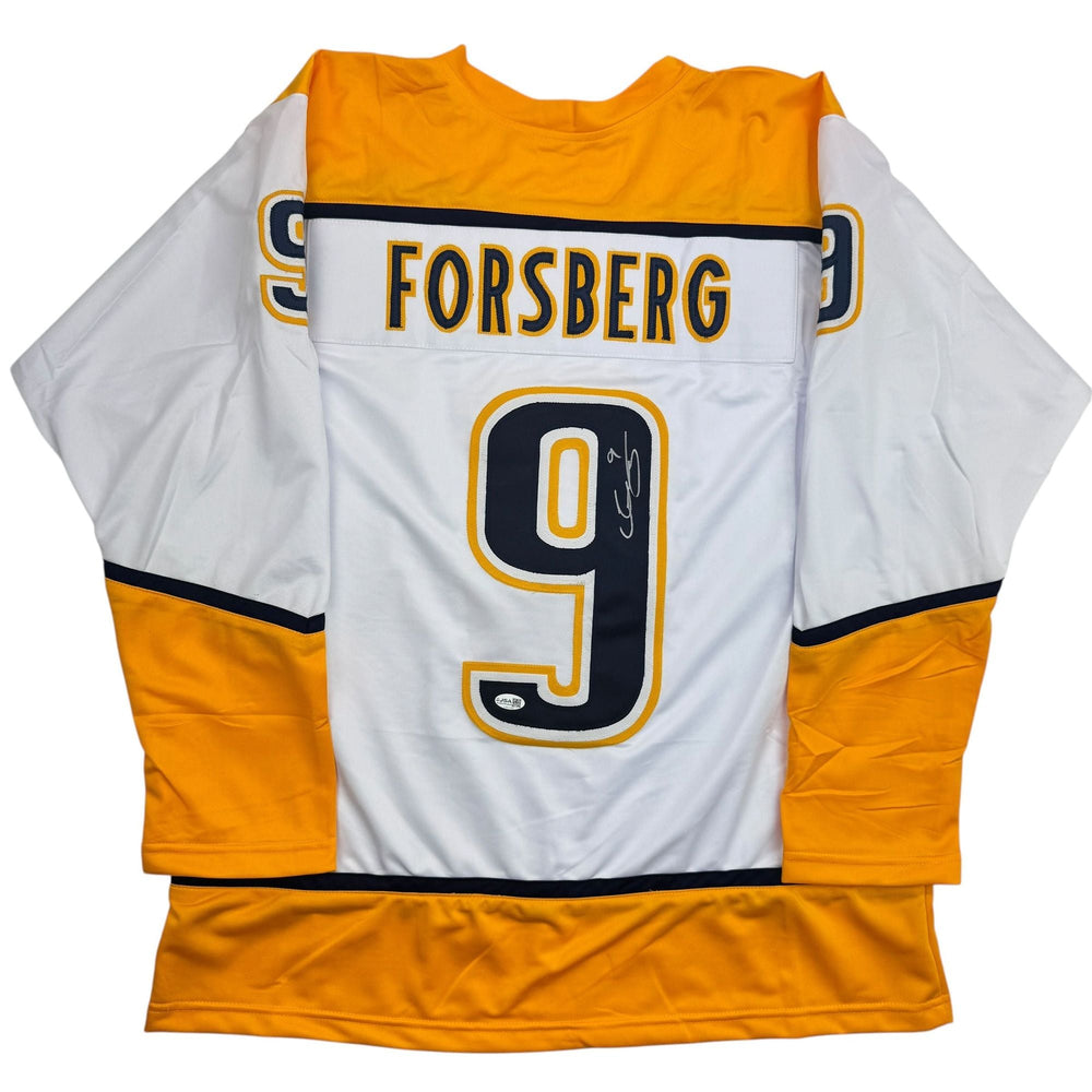 Autographed/Signed Filip Forsberg Nashville White Hockey Jersey JSA COA