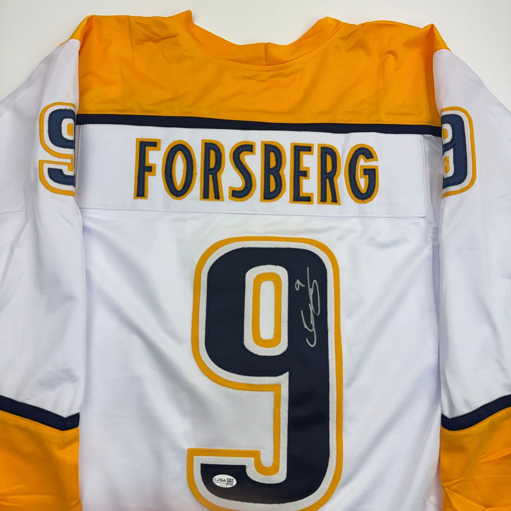 Autographed/Signed Filip Forsberg Nashville White Hockey Jersey JSA COA