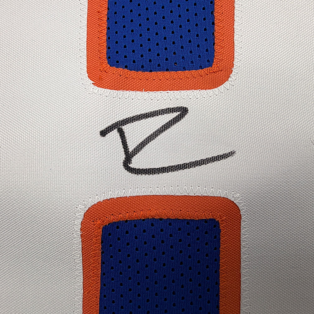 Autographed/Signed DeMarcus Lawrence Boise State Blue College Football Jersey Beckett BAS COA
