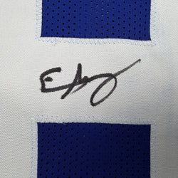 Autographed/Signed Elijah Arroyo Seattle Retro Blue Football Jersey JSA COA