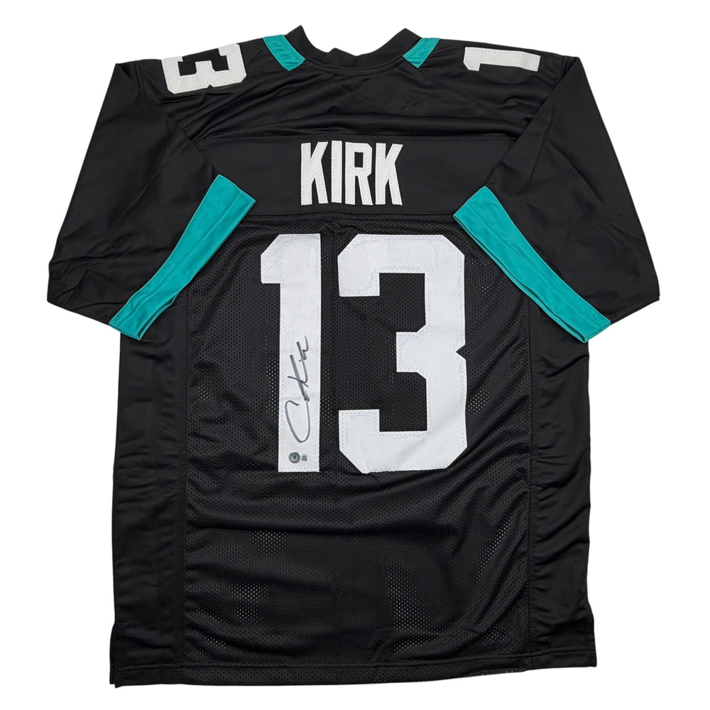 Autographed/Signed Christian Kirk Jacksonville Black Football Jersey Beckett BAS COA
