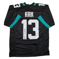 Autographed/Signed Christian Kirk Jacksonville Black Football Jersey Beckett BAS COA