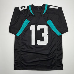 Autographed/Signed Christian Kirk Jacksonville Black Football Jersey Beckett BAS COA