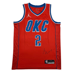 Autographed/Signed Shai Gilgeous-Alexander on Front SGA Oklahoma City OKC Thunder Orange Authentic Basketball Jersey PSA/DNA COA