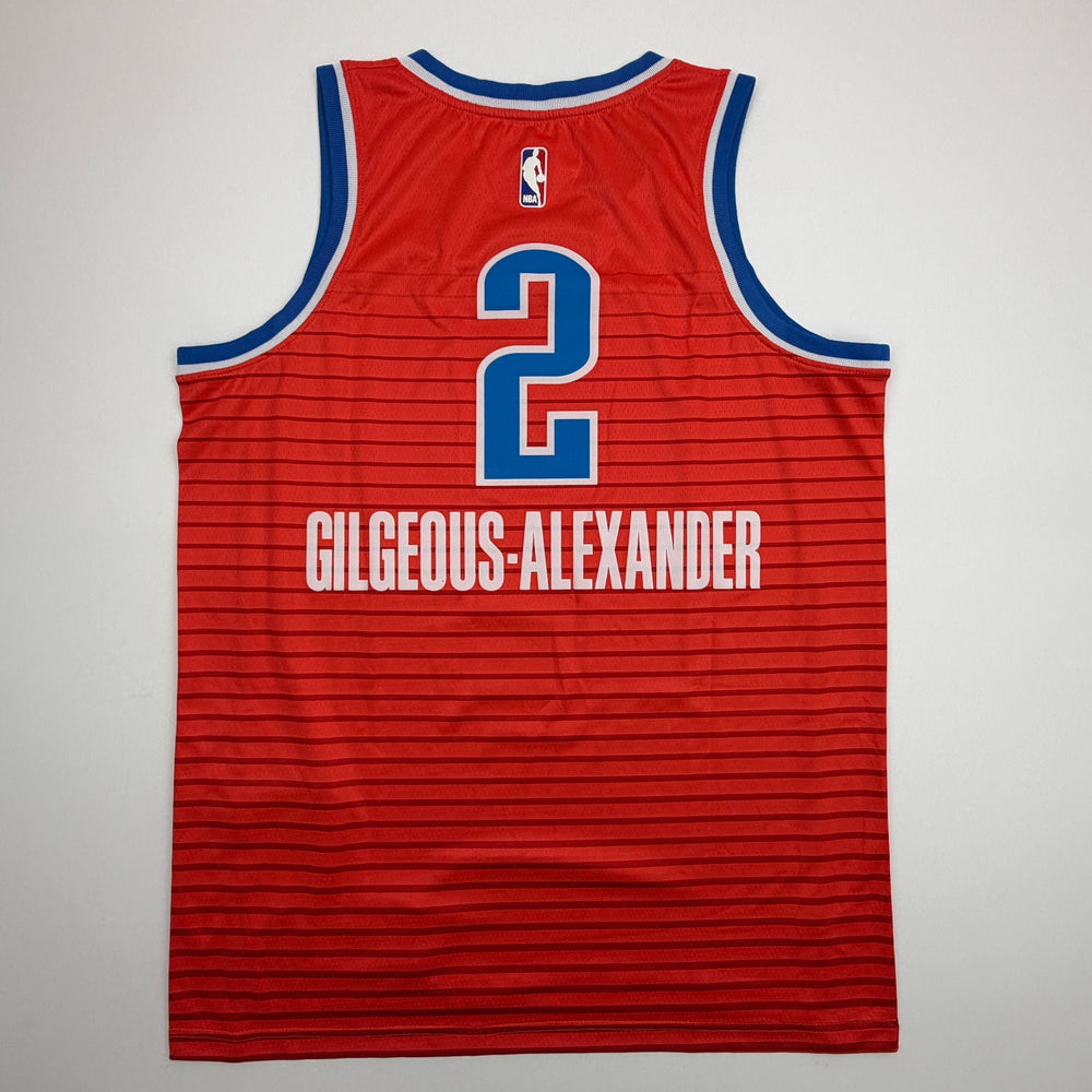 Autographed/Signed Shai Gilgeous-Alexander on Front SGA Oklahoma City OKC Thunder Orange Authentic Basketball Jersey PSA/DNA COA