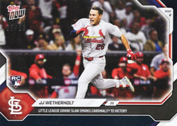 2026 Topps Now JJ Wetherholt #181 Black Foil /10 Little League Grand Slam Sparks Cardinals to Victory St Louis Cardinals Rookie RC Baseball Card