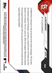 2026 Topps Now JJ Wetherholt #144 Leadoff Blast Cements Cardinals XBH Lore St Louis Cardinals Rookie RC Baseball Card