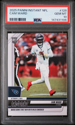 Graded 2025 Panini Instant Cam Ward #128 Rookie RC Football Card PSA 10 Gem Mint