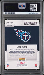 Graded 2025 Panini Instant Cam Ward #128 Rookie RC Football Card PSA 10 Gem Mint