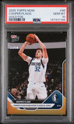 Graded 2025 Topps Now Cooper Flagg #86 Gold Foil Rookie RC Basketball Card PSA 10 Gem Mint