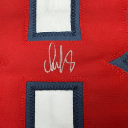Framed Autographed/Signed 35x39 Alexander Alex Ovechkin Washington White Hockey Jersey Beckett BAS COA