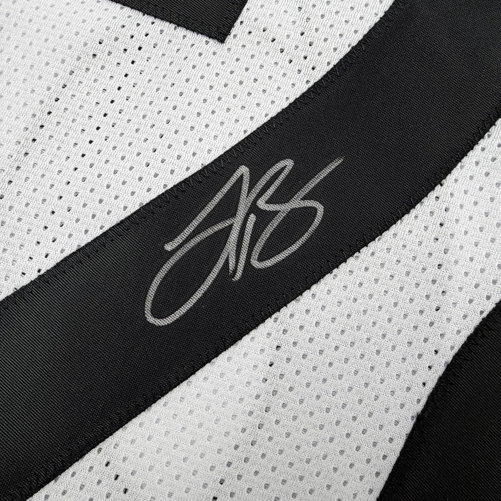 Framed Autographed/Signed Le'Veon LeVeon Bell 35x39 Pittsburgh White Football Jersey Beckett BAS COA