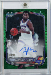 2025 Topps Bowman U Chrome Darryn Peterson #CPADP Green Reptilian /99 Auto Rookie RC Basketball Card