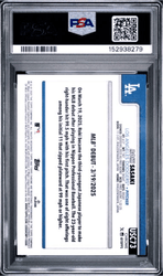 Graded 2025 Topps Chrome Update Roki Sasaki #73 Sepia Refractor Rookie RC Baseball Card PSA 10 Gem Mint