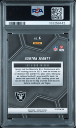 Graded 2025 Panini Mosaic Ashton Jeanty #4 Overdrive Silver Rookie RC Football Card PSA 9 Mint
