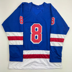 Autographed/Signed JT J.T. Miller New York Blue Hockey Jersey Beckett BAS COA