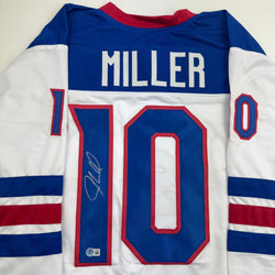 Autographed/Signed JT J.T. Miller Team USA White Hockey Jersey Beckett BAS COA
