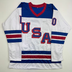 Autographed/Signed JT J.T. Miller Team USA White Hockey Jersey Beckett BAS COA
