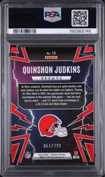 Graded 2025 Panini Phoenix Quinshon Judkins #12 Thunderbirds Wave /299 Rookie RC Football Card PSA 10 Gem Mint