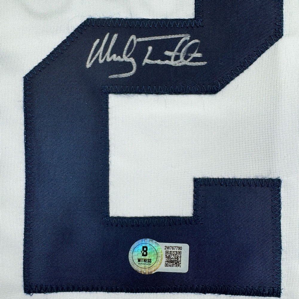 Autographed/Signed Mickey Tettleton Detroit White Baseball Jersey Beckett BAS COA