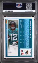 Graded 2025 Panini Donruss Travis Hunter #301 Optic Preview Red Wave Rookie RC Football Card PSA 6 Excellent