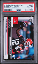 Graded 2025 Panini Instant Shedeur Sanders #240 Rookie RC Football Card PSA 10 Gem Mint