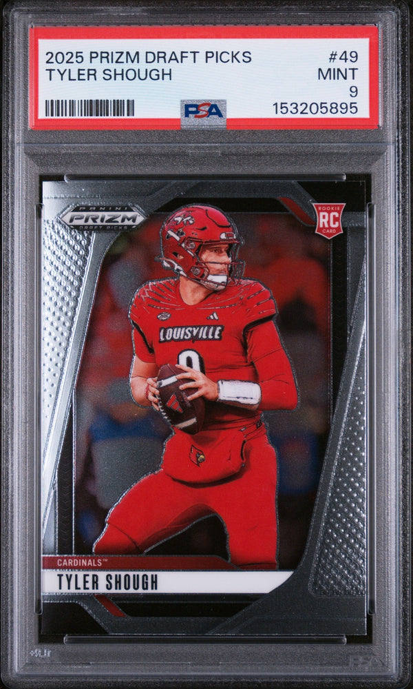 Graded 2025 Panini Prizm Draft Picks Tyler Shough #49 Rookie RC Football Card PSA 9 Mint