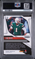 Graded 2025 Panini Prizm Draft Picks Cam Ward #57 Rookie RC Football Card PSA 10 Gem Mint
