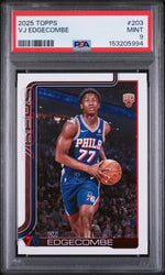 Graded 2025 Topps VJ Edgecombe #203 Rookie RC Basketball Card PSA 9 Mint