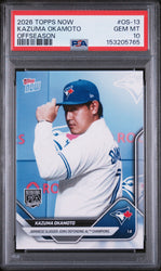 Graded 2026 Topps Now Kazuma Okamoto #OS-13 Rookie RC Baseball Card PSA 10 Gem Mint