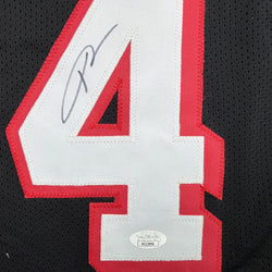 Autographed/Signed Giannis Antetokounmpo Miami Heat Black Retro Basketball Jersey JSA COA