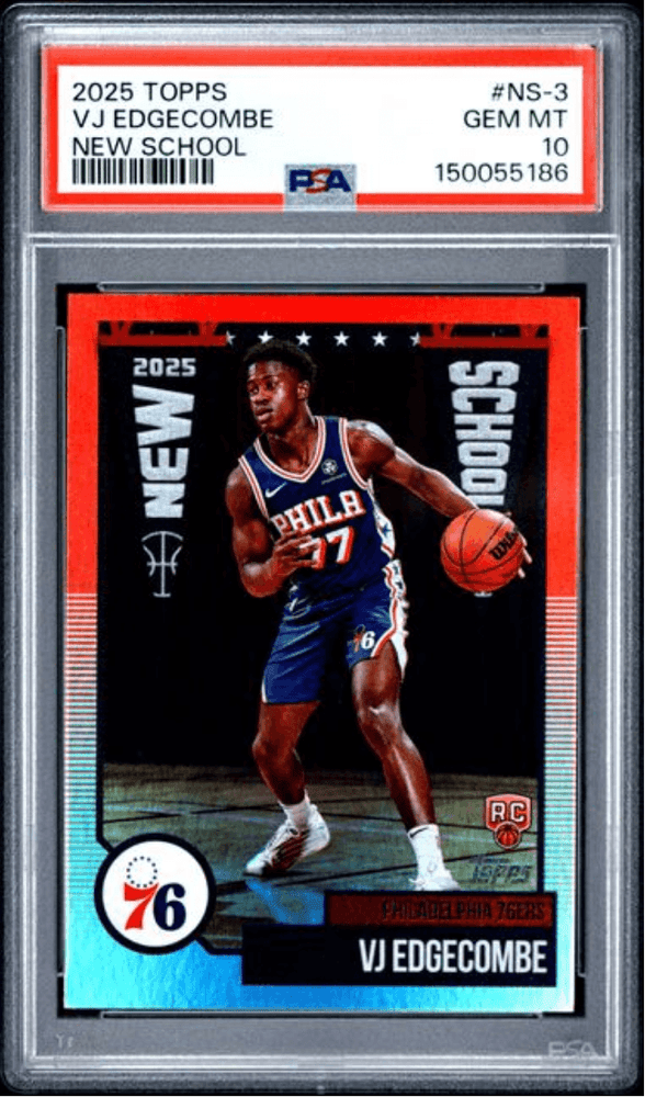 Graded 2025 Topps VJ Edgecombe #NS3 New School Rookie RC Basketball Card PSA 10 Gem Mint