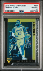 Graded 2019 Panini Chronicles LeBron James #591 Flux Basketball Card PSA 10 Gem Mint
