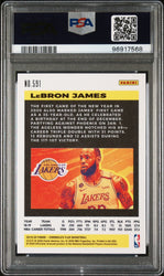 Graded 2019 Panini Chronicles LeBron James #591 Flux Basketball Card PSA 10 Gem Mint