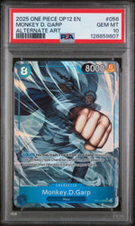 Graded 2025 One Piece Monkey D Garp #056 OP12 Trading Card Game PSA 10 Gem Mint