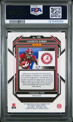 Graded 2023 Panini Prizm Draft Picks Jahmyr Gibbs #116 Red Ice Rookie RC Football Card PSA 10 Gem Mint