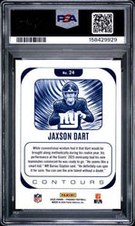 Graded 2025 Panini Phoenix Jaxson Dart #24 Contours Rookie RC Football Card PSA 9 Mint