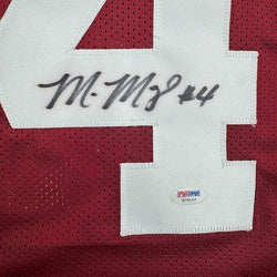 Framed Autographed/Signed Marquis Maze 35x39 Alabama Red College Football Jersey PSA COA